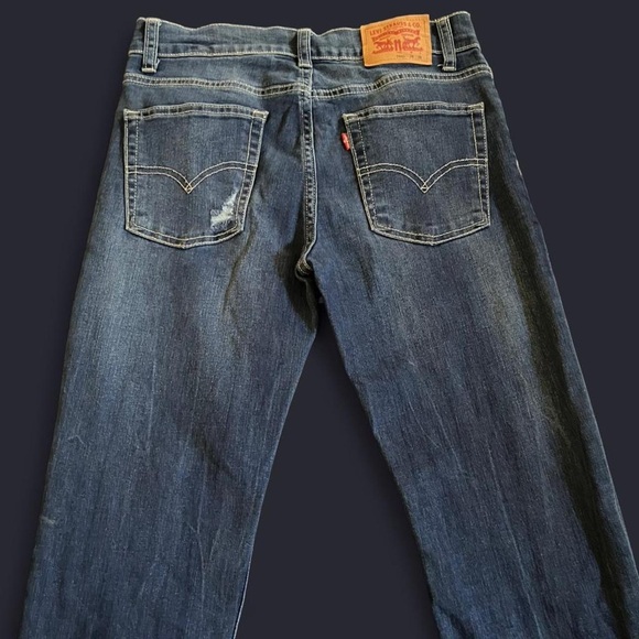 Levi’s 510 Lightly Distressed Blue Denim Skinny Jeans - Picture 2 of 5